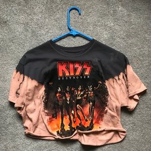 KISS band crop top size medium